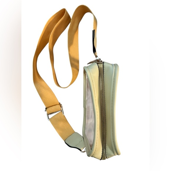 Clear Crossbody Stadium Bag with Yellow Strap NWOT - Picture 2 of 5